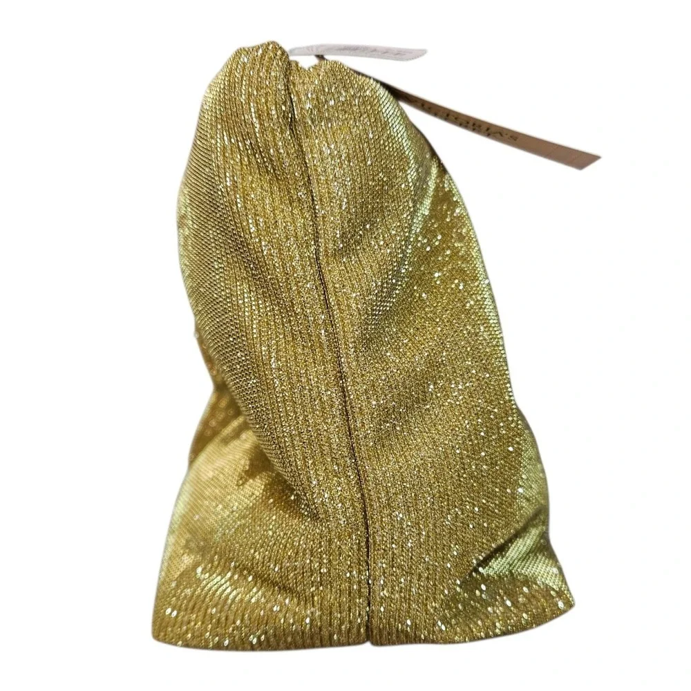 NWT Victoria's Secret VS‎ Glam Glitter Gold Evening Clutch Purse Valentine's Day